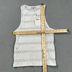 ZARA  Woman Tank Top Knit Top Sleeveless M White Crochet Lace Trim Textured NWT Photo 1
