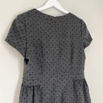 Boden USA Boden Wool Blend Polka Dot Floral Lined Tulip Split Neck Cap Sleeve Dress Grey 8 Photo 2