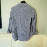 J'ENVIE/ELI Havana Pullover Blue & White Stripe Blouse Size 12 Photo 5