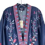 Johnny Was  Piper Shirt Tail Kimono Jacket Embroidery Denim Size XL Photo 4