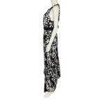 Eliza J Women's 3D-Floral Tie-Waist Halterneck Gown Black White Sz 14 Photo 3