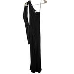 Topshop  Black One Arm Ruched Formal Dressy Maxi Dress Women Sz 8 Photo 3