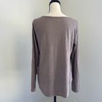Old Navy Classic  Brown Oversized Ribbed Top M Long Sleeve Scoop Neck Soft Cozy Photo 1