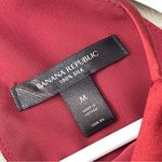 Banana Republic Tank silk high neck womens Red medium satin minimalist cocktail Photo 1