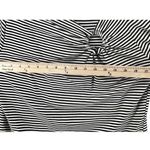 Michael Kors Shirt Womens Large Black White Stripe Ring Detail 3/4 Sleeve Top Photo 4