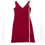 American Living Sleeveless red lace pull over v neck Sheath dress Photo 3
