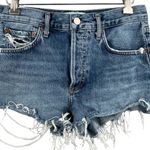 AGOLDE Jean Shorts Parker Distressed High Waist Frayed Hem Button Fly Denim 25 Photo 0