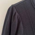 Carve Designs EVER TOP Black Pointelle knit fitted long sleeve Small Photo 4