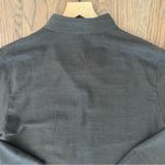 Max Mara Stretch Wool Stand Collar Open Front Jacket Charcoal Grey US 6 Photo 7