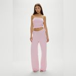 frankie's bikinis Breeze Low Rise Knit Pants Size Large Pink NWT Photo 1