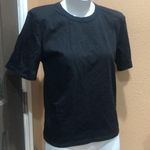 Beige botany black short sleeve T Photo 2