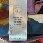 Sara Roka Elenat Silk Midi Dress Watercolor Abstract Floral Size IT 40 Small Photo 4