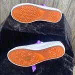 Custom White Sneakers with Purple Laces Floral Design Mrs. Cuevas Size 39 (US 8) Photo 10