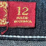 One 5 One  Women's Dark Blue Cropped Jeans with Embroidered Pocket, Size 12 Photo 6