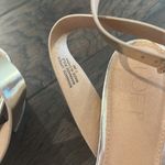 Loft Gold Ankle Strap Scalloped Block Heel Sandals Sz 7.5 Photo 5