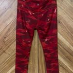 Athleta Women’s Small Metallic Red Camo Elation Train 7/8 Leggings Photo 5
