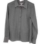 J. Crew Womens Button Up‎ Shirt Long Sleeve Top 100% Cotton Black White Size 10 Photo 0