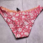 J.Crew Peach White Tossed Floral Curved-waist Cheeky Bikini Bottom Large NWT Photo 6
