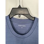 Softies Dream Knit Indigo Ruffle Crew Flood Pant Set Matching Lounge Set Small Blue Photo 3