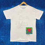 Urban Outfitters Keith Haring Peace and Love White Graphic T-Shirt Size Medium Photo 0