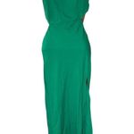 NWOT Showpo Medea Midi Dress One Shoulder Cut Out Green 2 Photo 1