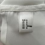 H&M (S) White Pink Black Color Block Asymmetrical Stripe Officewear Blouse Top Photo 3