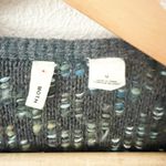 MOTH x ANTHROPOLOGIE | Keavy Jacquard Jacket Sweater Greens Blues Grays | Medium Blue Photo 2