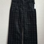 Anthropologie Maeve The Colette Cropped Wide-Leg Pants: Plaid Corduroy Edition Photo 4