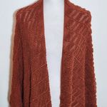Stein Mart Rust Fringe Wrap Shawl NWT One Size Rust Knit Wrap Brown Photo 2