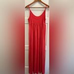 Hot pink / coral bohemian Maxi Dress women Large Photo 2