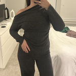 Commense Two Piece Slouchy Shoulder Lounge Set Photo 0