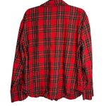 Victoria's Secret Victoria’s Secret Red Plaid Flannel Button Down Sleep Shirt Sz Large Photo 2