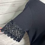 a.n.a Black Crochet Lace Trim T-Shirt Top Size Large Boho Casual Photo 2