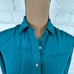 Givenchy Vintage Emerald Green Silk Blouse Women’s Size 10 Photo 8