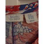 Sigrid Olsen Women's 3X V Neck Short Sleeve All Over Floral Print Top Photo 2