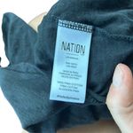 Nation Ltd  Black V Neck Long Puff Ruched Sleeve Shirt Top Pima Cotton Kristen XS Photo 7