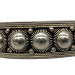 Siam Thailand Vintage Filigree Massive Silver Sterling Cuff Bracelet Pre 1948 Photo 9