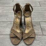 Sam Edelman Oatmeal Suede Yancy Ankle Strap Heels Photo 8
