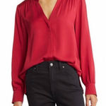 Tommy Bahama NWT Laguna Bay 3/4 Ballon Sleeve V-Neck Tango Red Blouse Photo 0
