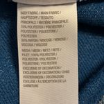 LOGO By Lori Goldstein Blue Ruffle Hem Zip Hoodie Size L Photo 2