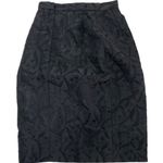Gibson‎ Palermo Skirt Women X Small Black Brocade Floral Zip Pencil Vintage 80's Size XS Photo 1