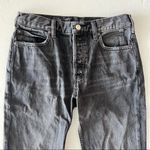 We The Free  Chewed Up Mid Rise Straight Leg Jeans Black Distressed 25 Photo 2