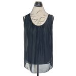 Pinto Ranch Silk Tank Top Womens Black Western Made in Italy Ajah Size Medium Photo 3