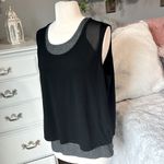 Tangerine Black Flowy 2 Fer Tank Photo 1