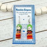 Muñekita Kitapena Mexican Worry Doll Handmade Earrings NWT Photo 4