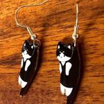 Cat Earrings New Black White Kitty Lover Dangle Hooks Christmas Birthday… Photo 10
