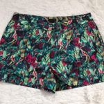 J.Crew NWT  Collection Watercolor 100% Silk Shorts green sz 6 Photo 1
