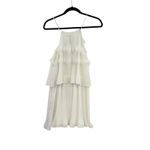 Ramy Brook Shauna Dress Pleated Tiered Chiffon Ivory White Size Small Photo 5