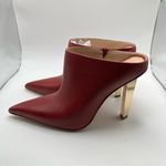 Michael Kors NWB  Halle Leather Mule Pump size 7M red gold heel Photo 5