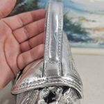 Juicy Couture  Made You Look Lovely Silver Flap Hand Crossbody Purse Bag Photo 4